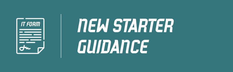 New Starters Guidance