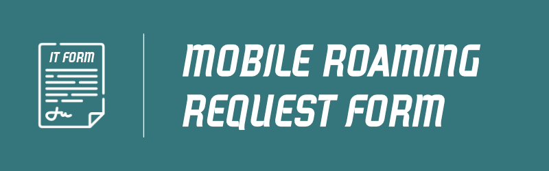 Mobile Roaming Request Form